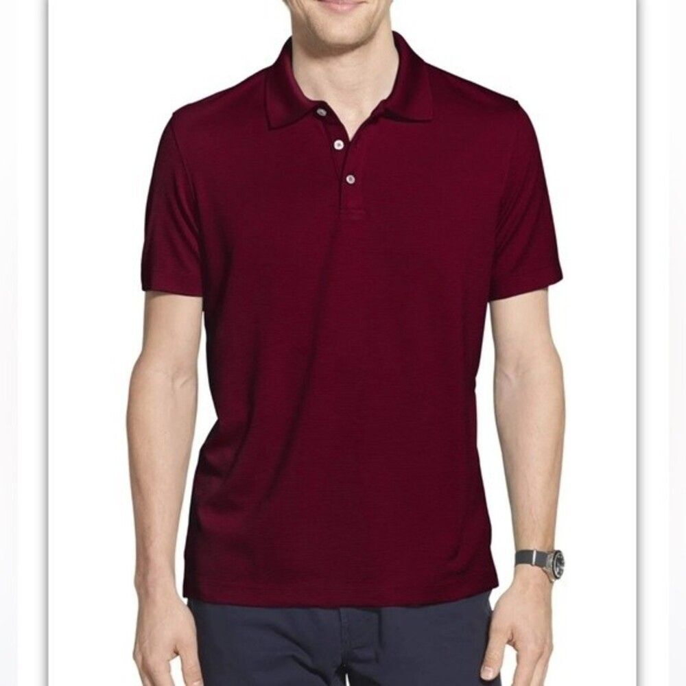 Michael Kors Maroon Collared Short Sleeve Polo Shirt Size Small $89 NWT
